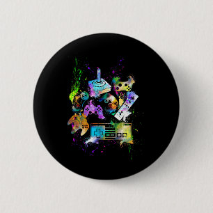 Macaron Rond 5 Cm Contrôler Toutes Les Choses Video Game Controller 