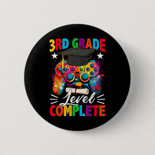 Macaron Rond 5 Cm Contrôleur de jeu complet de niveau 3e fin d'école