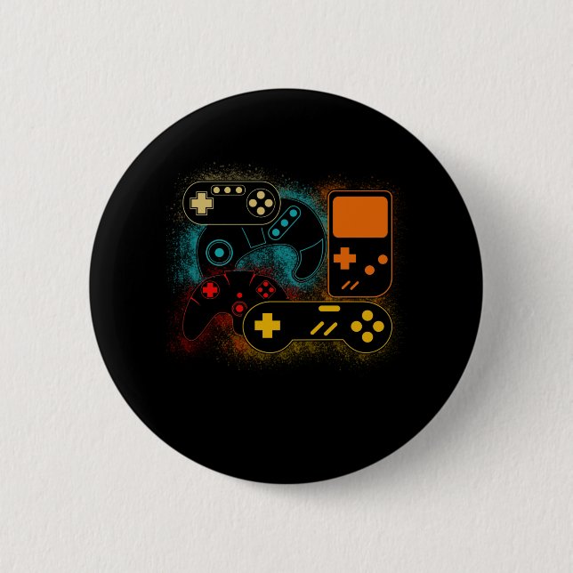 Macaron Rond 5 Cm Contrôleur de jeu vidéo (Devant)