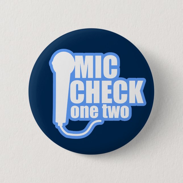 Macaron Rond 5 Cm Contrôleur de microphone (Devant)