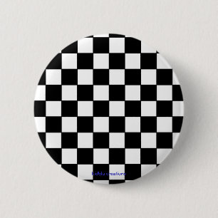 Macaron Rond 5 Cm contrôleurs noirs et blancs de bouton -