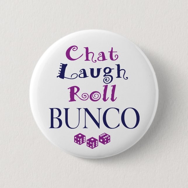 Macaron Rond 5 Cm conversation, rire, petit pain - bunco (Devant)