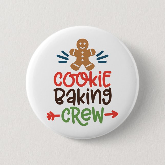 Macaron Rond 5 Cm Cookie baking crew christmas (Devant)