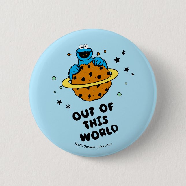 Macaron Rond 5 Cm Cookie Monster | Hors de ce monde (Devant)