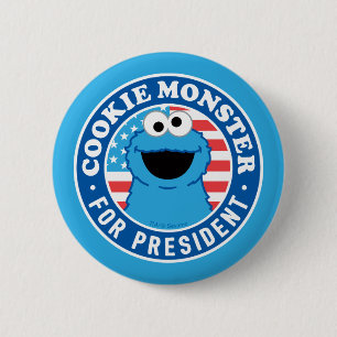 Macaron Rond 5 Cm Cookie Monster pour le président