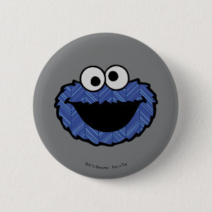 Macaron Rond 5 Cm Cookie Monster Retour arrière des années 80