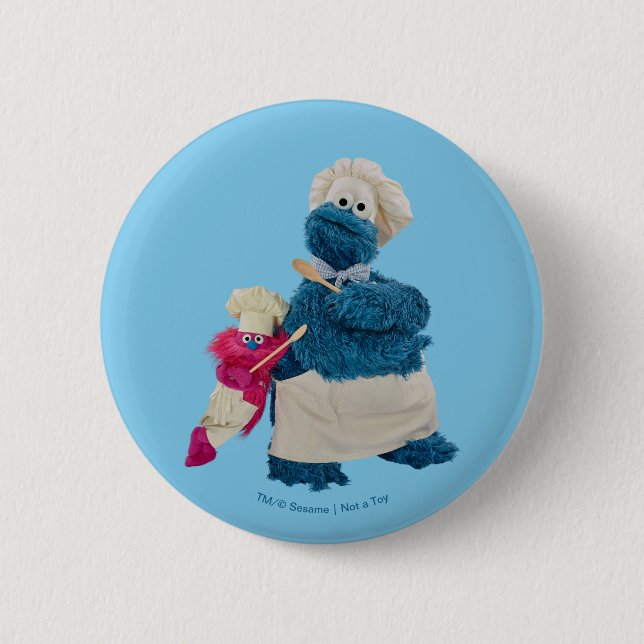Macaron Rond 5 Cm Cookie Monster's Food Truck Partners (Devant)