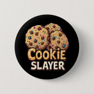 Macaron Rond 5 Cm Cookie Slayer - Chocolate Treat Conqueror