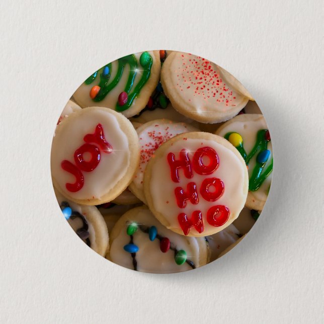 Macaron Rond 5 Cm Cookies de Noël (Devant)