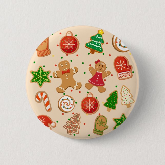Macaron Rond 5 Cm Cookies de Noël (Devant)