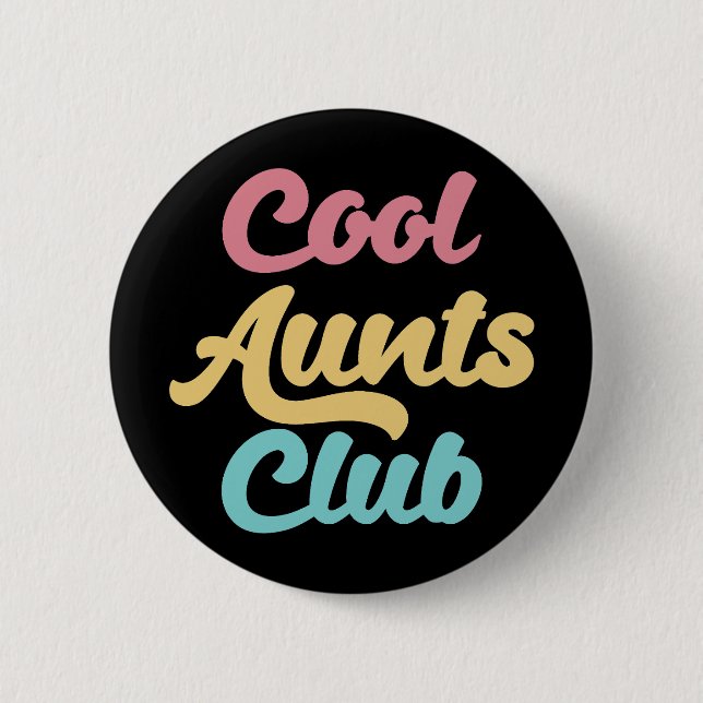 Macaron Rond 5 Cm Cool Aunts Club II (Devant)