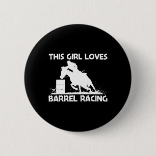 Macaron Rond 5 Cm Cool Barrel Racing Art Pour Filles Maman Horseback