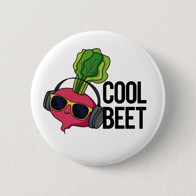 Macaron Rond 5 Cm Cool Beet Funny Food Beet Pun de betterave (Devant)