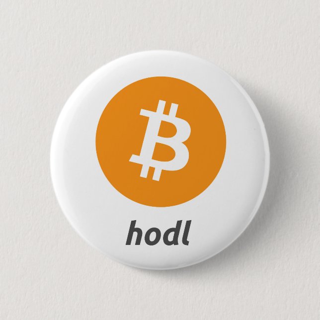Macaron Rond 5 Cm Cool Bitcoin Hodl (Devant)