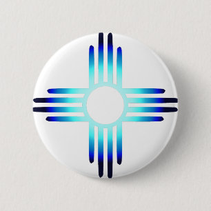 Macaron Rond 5 Cm Cool Blue Zia