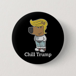 Macaron Rond 5 Cm Cool Chill Guy Mème Tee - shirts - Trump Chill Guy