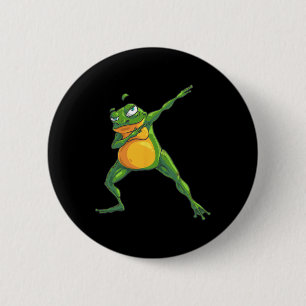 Macaron Rond 5 Cm Cool Dabbing Frog Drôle Hip-hop Tadpole Danser Lo