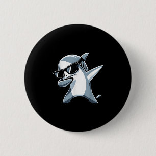 Macaron Rond 5 Cm Cool Dabbing Shark Sungles Enfants Ados Vacat d'ét