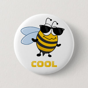 Macaron Rond 5 Cm Cool Funny Tendy Bee personnalisable