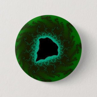 Macaron Rond 5 Cm Cool Green Mandelbrot Fractal Art