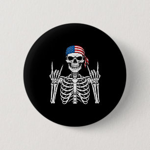 Macaron Rond 5 Cm Cool Halloween Punk Rock Hommes