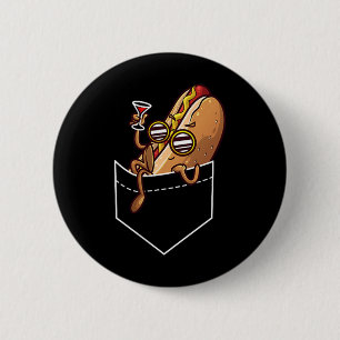 Macaron Rond 5 Cm Cool Hot Dog Conception Pour Hommes Femme Plat Hot