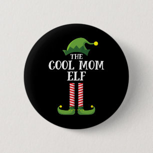 Macaron Rond 5 Cm Cool Maman Elf Correspondant Famille Groupe Noël