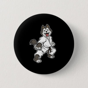 Macaron Rond 5 Cm Cool MIXED MARTIAL ART Fighter Dog Taekwondo Lover