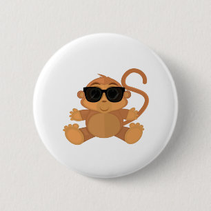 Macaron Rond 5 Cm Cool Monkey