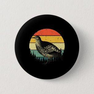 Macaron Rond 5 Cm Cool Quail Art Hommes Femmes Chasseur d'oiseaux Qu