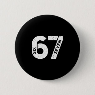 Macaron Rond 5 Cm Cool Six Seven Numéro Gen Alpha Argot 6 7 Tendance