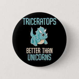 Macaron Rond 5 Cm Cool Tricératops Fan Dinosaur Boys