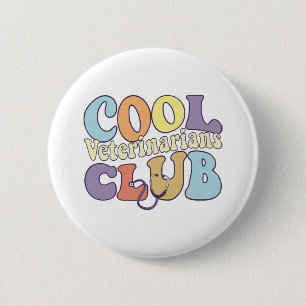 Macaron Rond 5 Cm Cool Vet Club Vétérinaire Tech praticien Animal