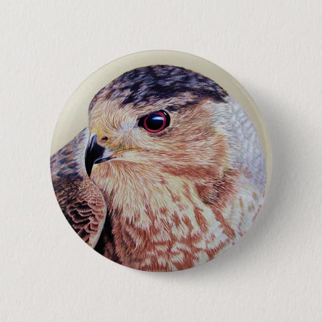 Macaron Rond 5 Cm Coopers Hawk (Devant)