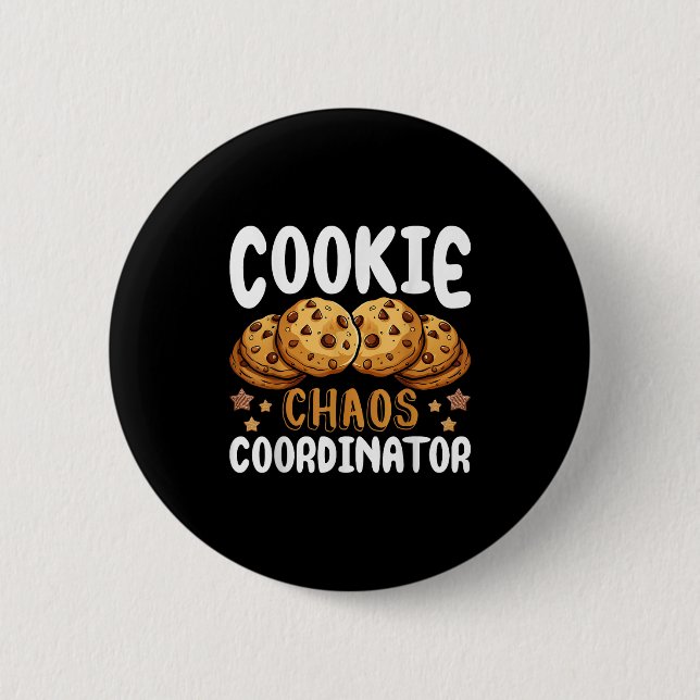 Macaron Rond 5 Cm Coordinateur Cookie Chaos (Devant)