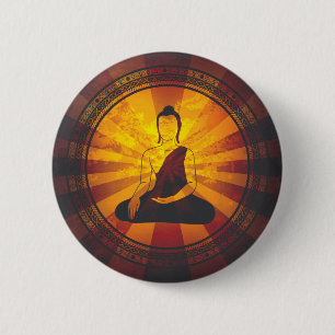 Macaron Rond 5 Cm Copie vintage de Bouddha