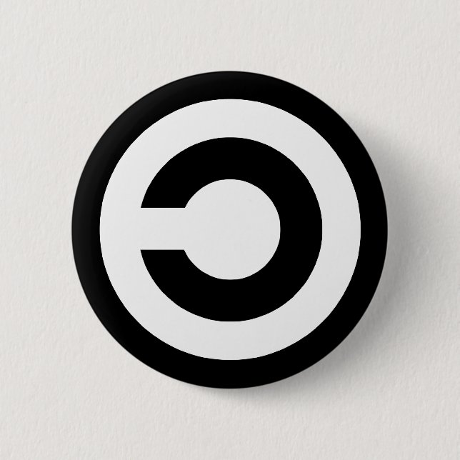 Macaron Rond 5 Cm Copyleft - l'information veut être libre (Devant)