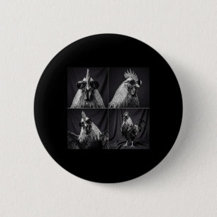 Macaron Rond 5 Cm Coq drôle selfie sarcasm photobooth poulet