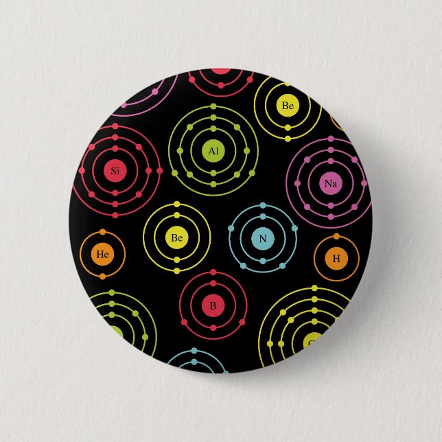 Macaron Rond 5 Cm Coques périodiques (Devant)