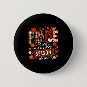 Macaron Rond 5 Cm Coquette de Thanksgiving remercie le Seigneur d'au
