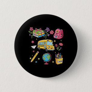 Macaron Rond 5 Cm Coquette Florale Premier Jour De Maternelle Jardin