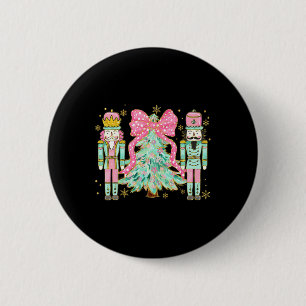 Macaron Rond 5 Cm Coquette Pink Bow Nutcracker Arbre de Noël Preppy