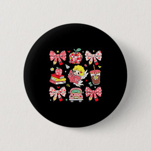 Macaron Rond 5 Cm Coquette Rose Bow Apple Reconnaissance des Enseign