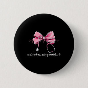 Macaron Rond 5 Cm Coquette stéthoscope Cna Stant Certifié