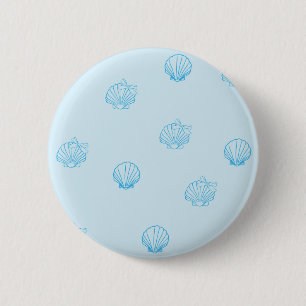 Macaron Rond 5 Cm Coquilles Saint-Jacques Contour Minimalisme