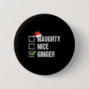 Macaron Rond 5 Cm Coquin gentil roux chapeau de Père Noël irlandais