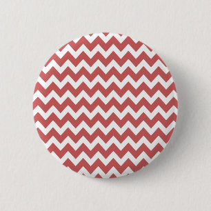 Macaron Rond 5 Cm Coral Zigzag Chevron Stripes