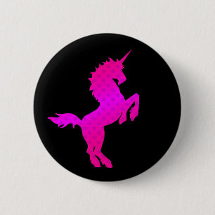 Macaron Rond 5 Cm Corey Tiger 1980S Retro Vintage Unicorn Stars Rose
