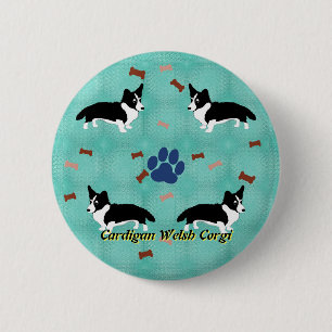 Macaron Rond 5 Cm Corgi de Gallois de cardigan