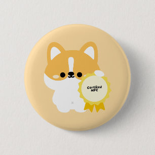 Macaron Rond 5 Cm Corgi PNJ certifié